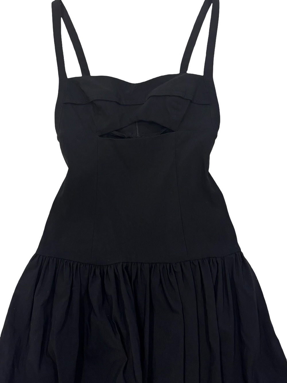 Zara Black Spaghetti-Strap Dress with Back Zip